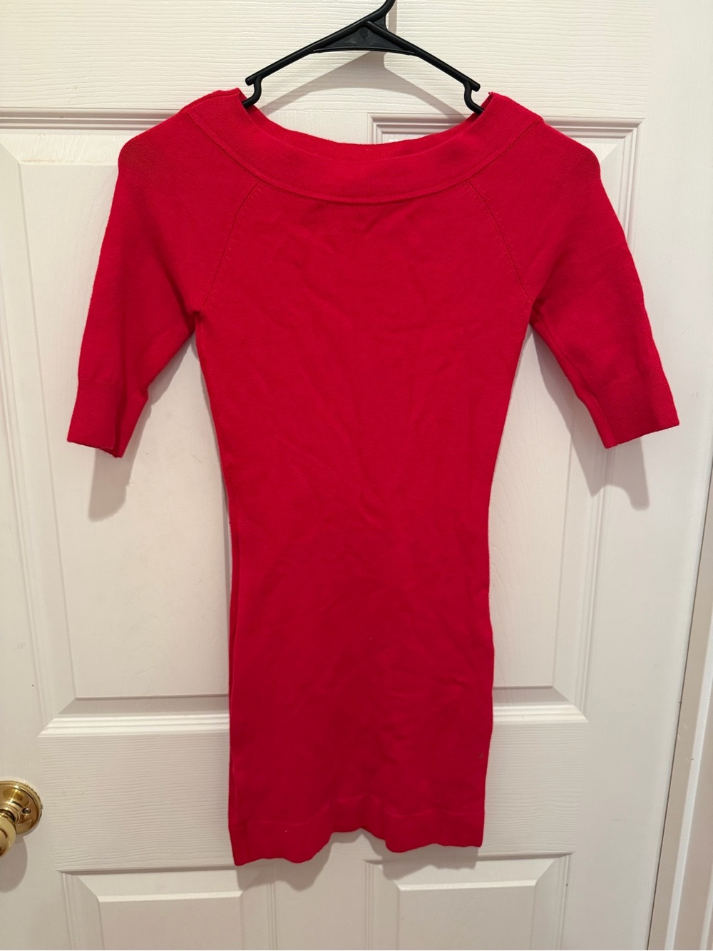 bebe Red Knit Bodycon Sweater Dress XS